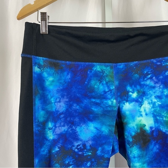 C9 Champion DuoDry XL Tie Dye Abstract Boho Crop Leggings Summer Aqua Water - Picture 6 of 6